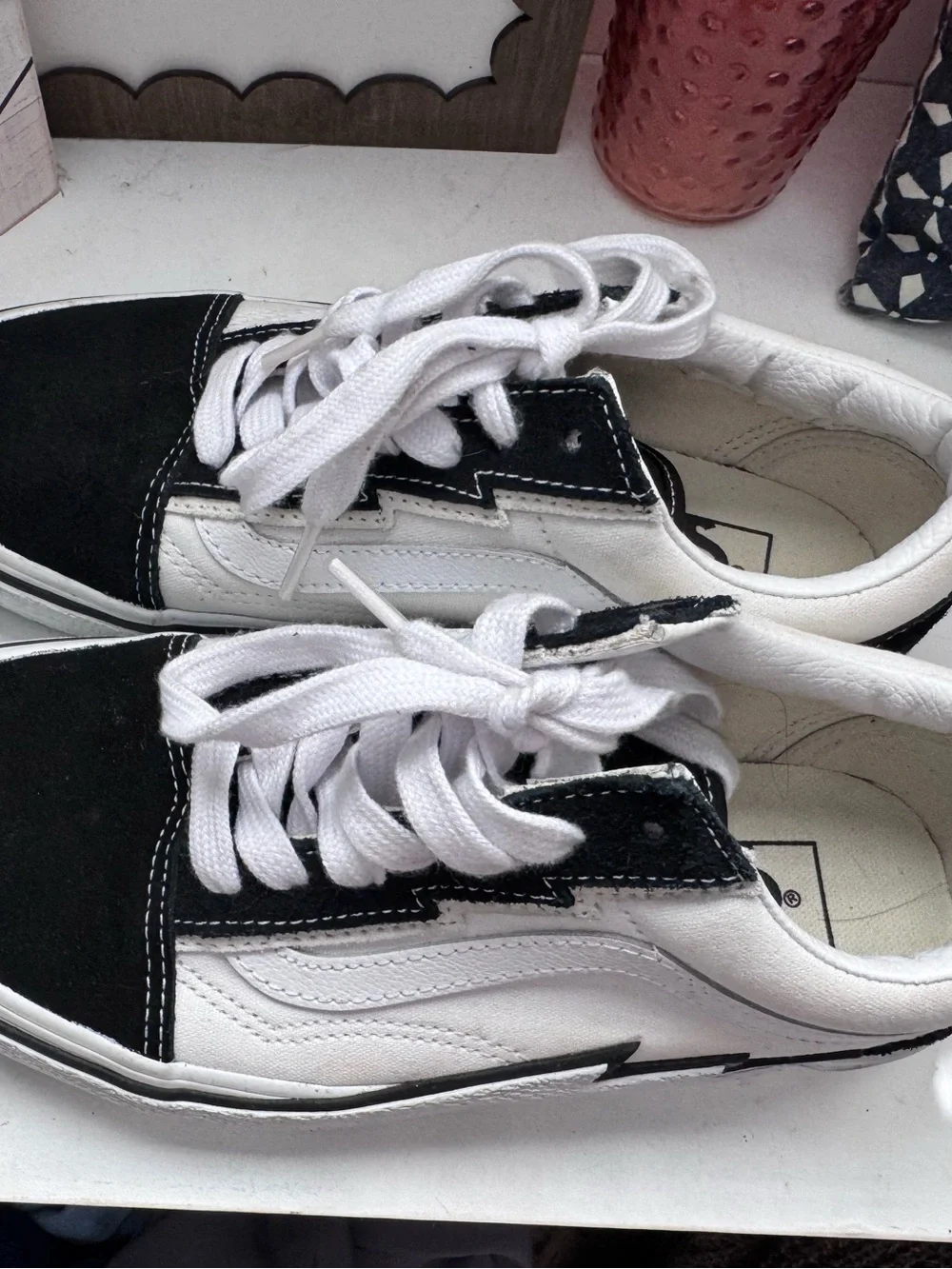 VANS 5 lightning bolt black & white